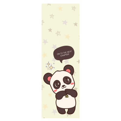 Cute Panda” Bookmark